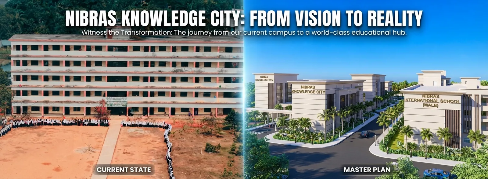 ১০০ বিঘার Nibras Knowledge City — কার্যক্রমের ব্যানার